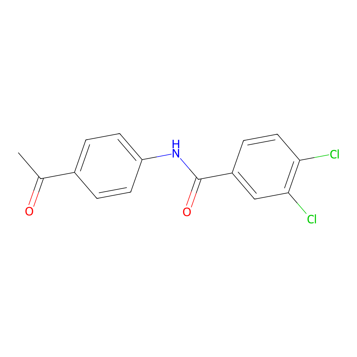 N-(4-acetylphenyl)-3,4-dichlorobenzamide molecular structure, CAS 5246-14-0