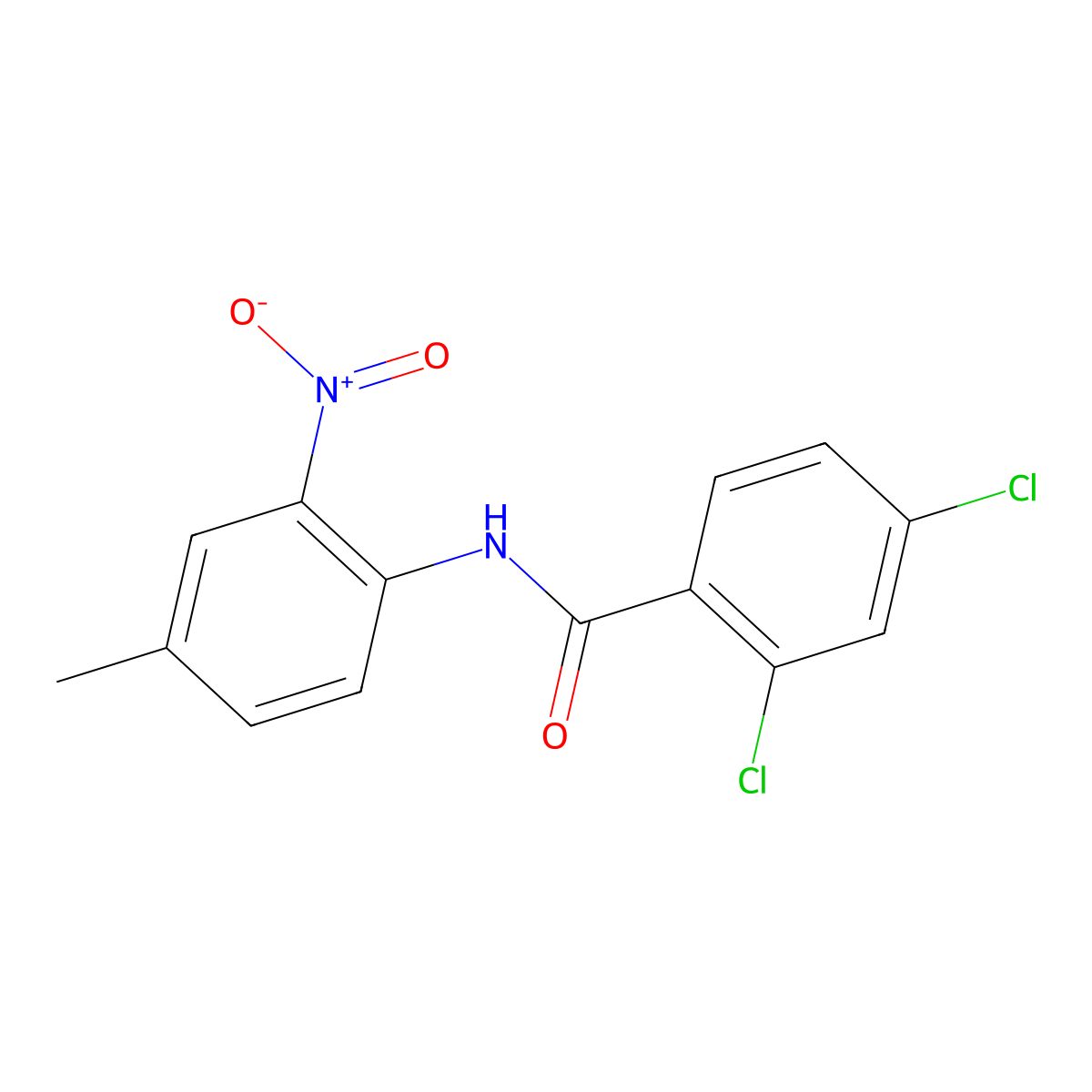 2,4-dichloro-N-(4-methyl-2-nitrophenyl)benzamide molecular structure, CAS 5246-37-7