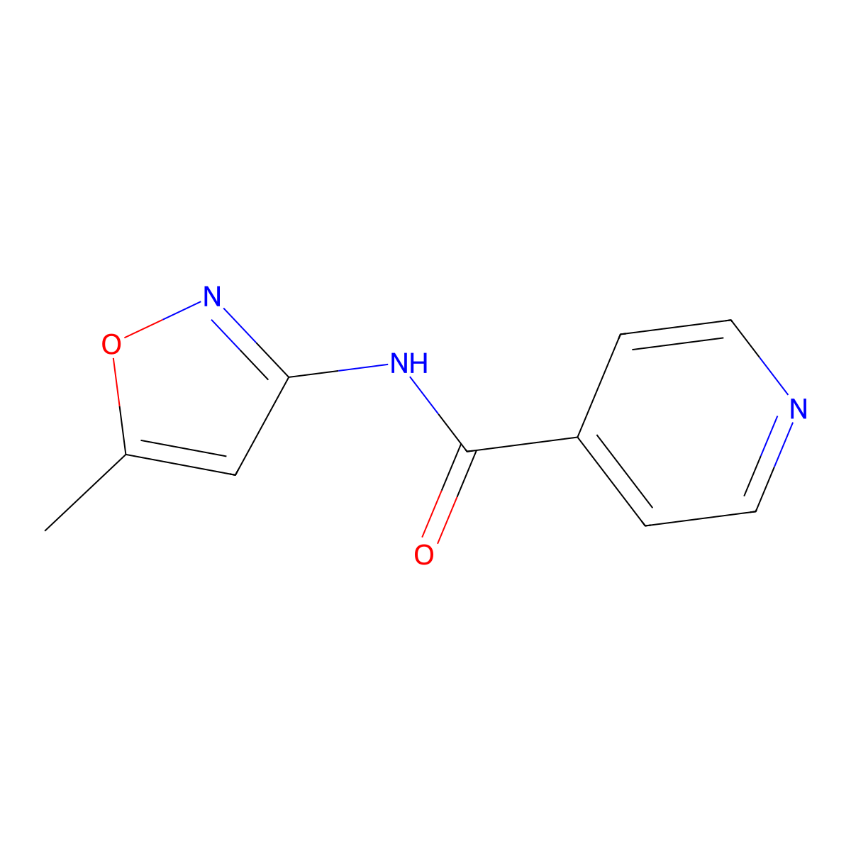 N-(5-methyl-1,2-oxazol-3-yl)pyridine-4-carboxamide molecular structure, CAS 5246-84-4
