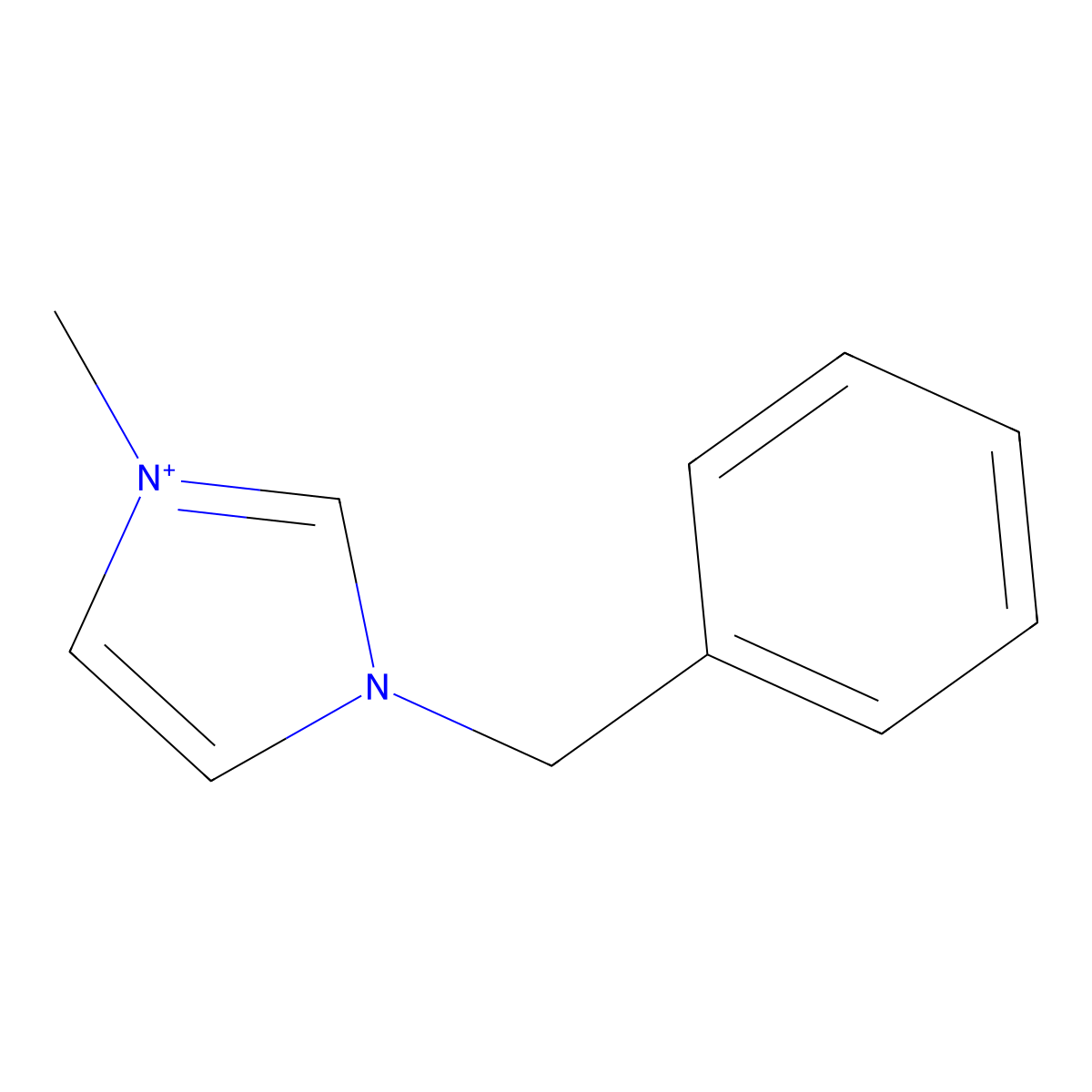 3-Benzyl-1-methyl-1H-imidazol-3-ium molecular structure, CAS 52461-82-2
