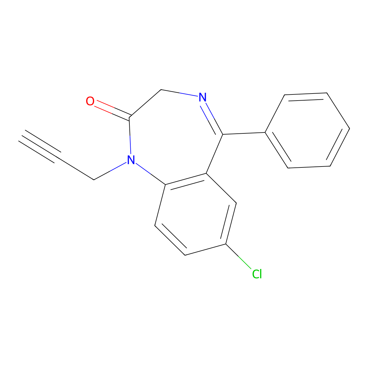 Pinazepam molecular structure, CAS 52463-83-9