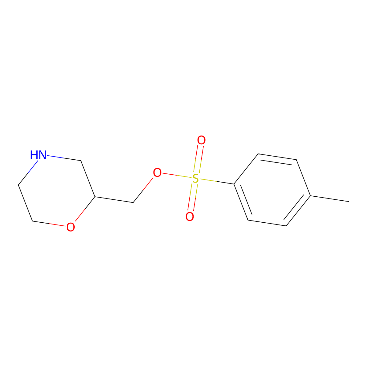 (Morpholin-2-yl)methyl 4-methylbenzene-1-sulfonate molecular structure, CAS 52464-83-2