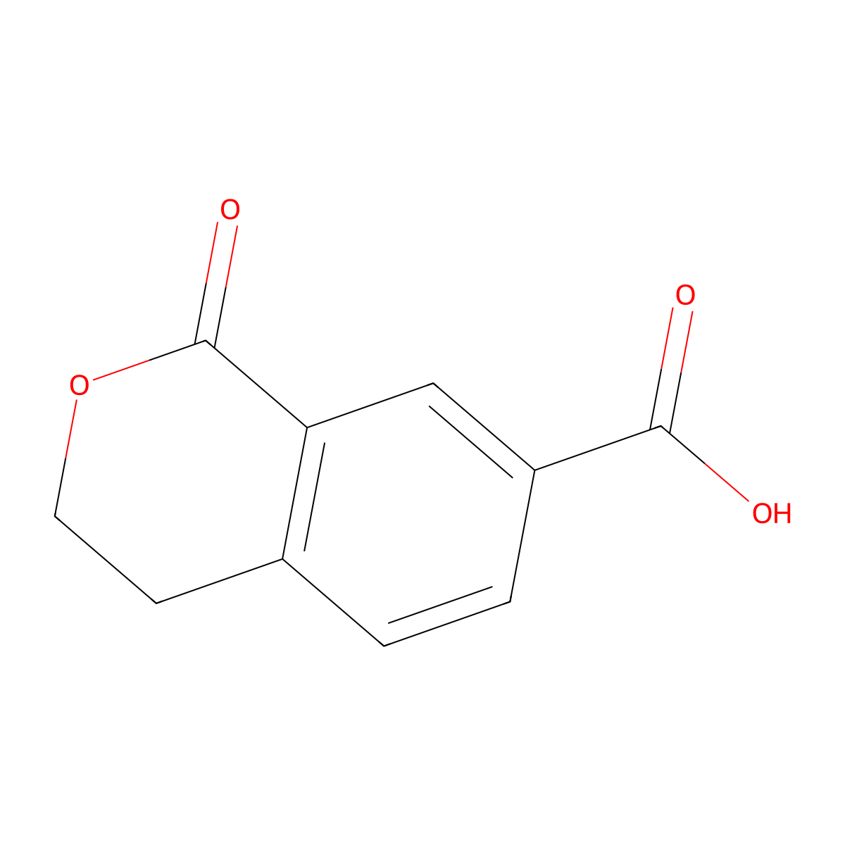 1-Oxo-3,4-dihydro-1H-2-benzopyran-7-carboxylic acid molecular structure, CAS 52465-55-1