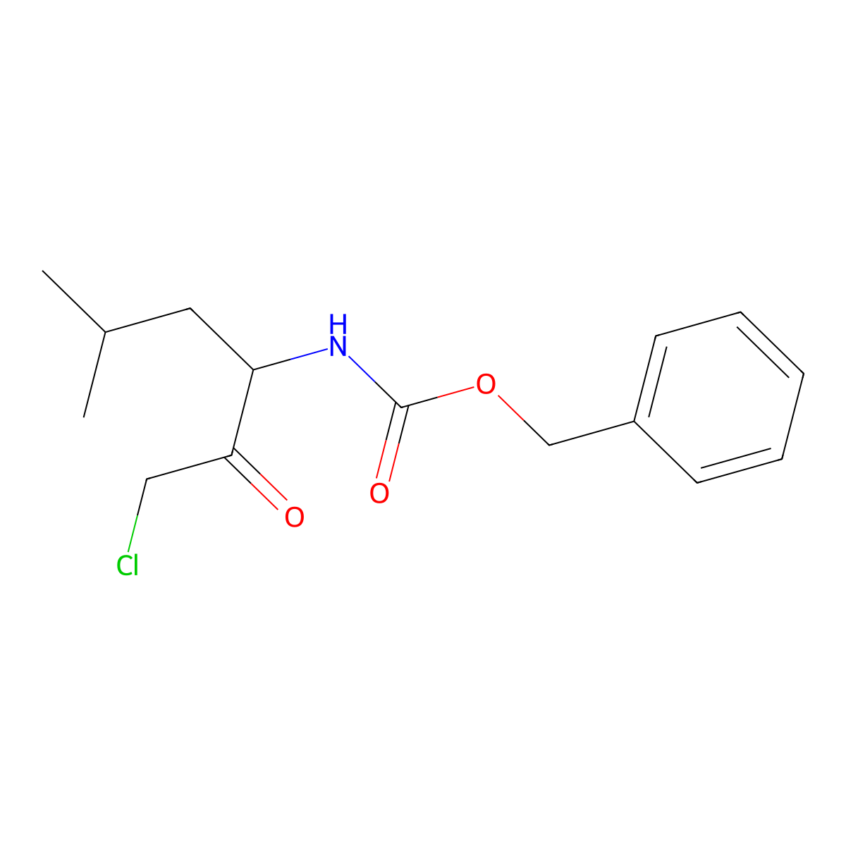 Z-Leu-chloromethylketone molecular structure, CAS 52467-54-6