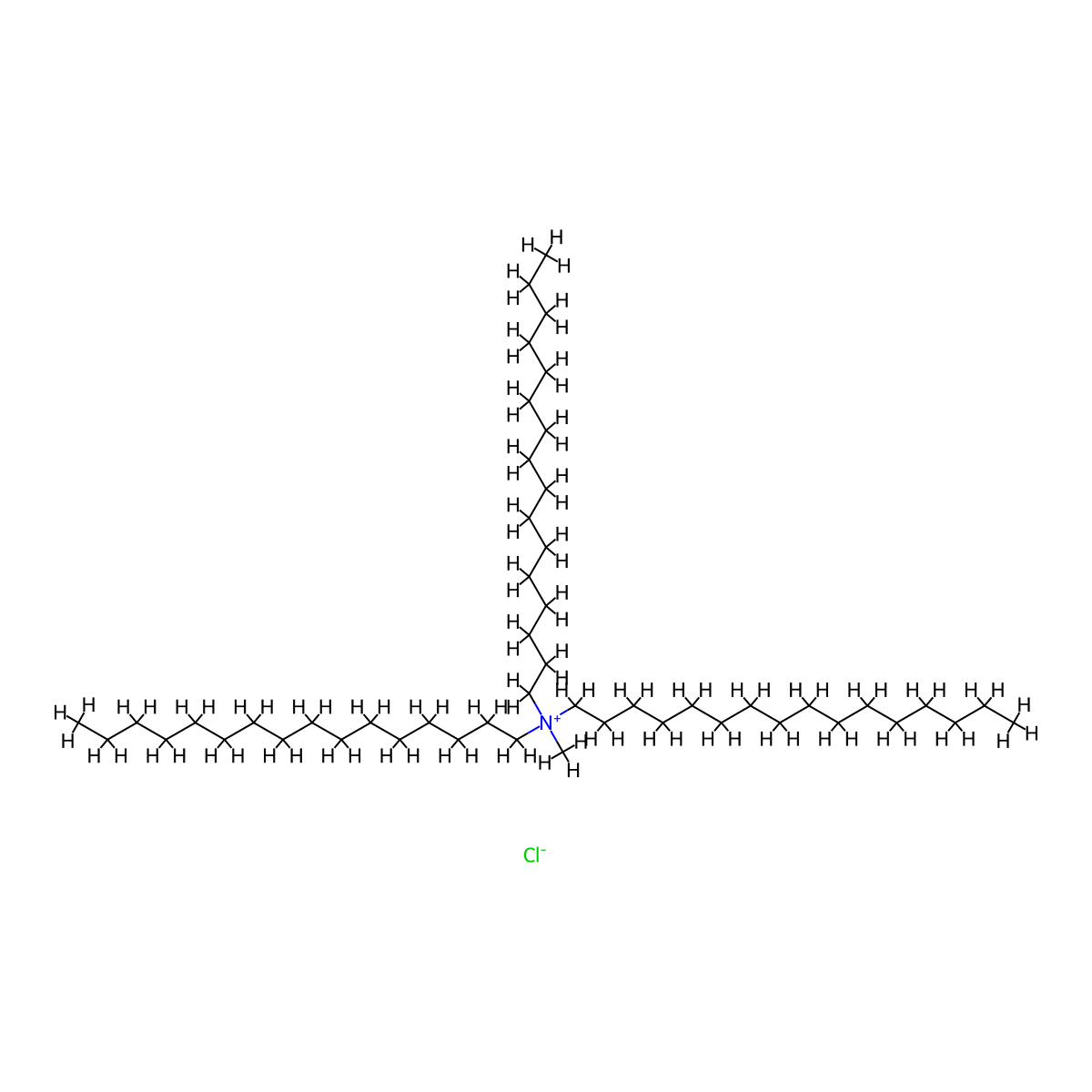 Tricetylmonium chloride molecular structure, CAS 52467-63-7