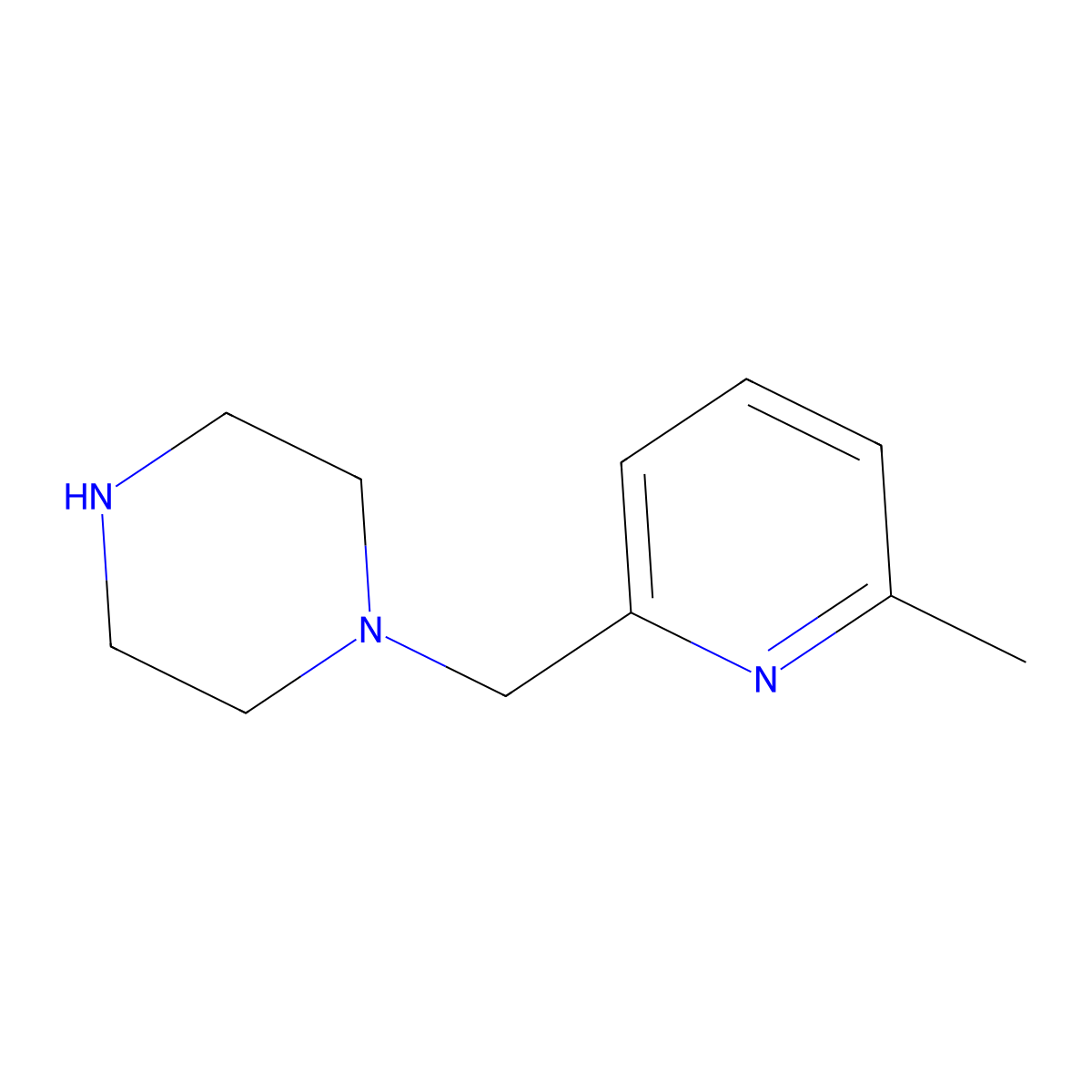 1-[(6-Methylpyridin-2-yl)methyl]piperazine trihydrochloride molecular structure, CAS 524673-89-0