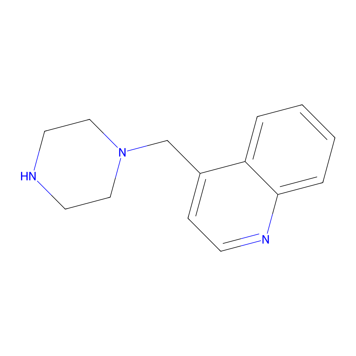 4-(Piperazin-1-ylmethyl)quinoline molecular structure, CAS 524673-95-8