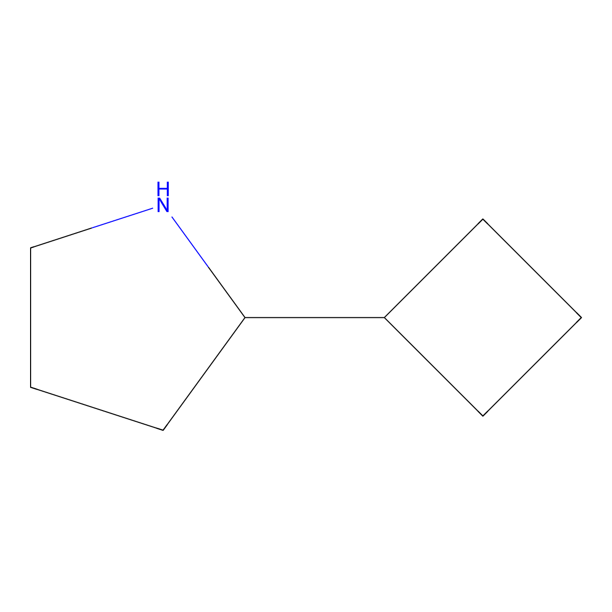 2-Cyclobutylpyrrolidine molecular structure, CAS 524674-23-5