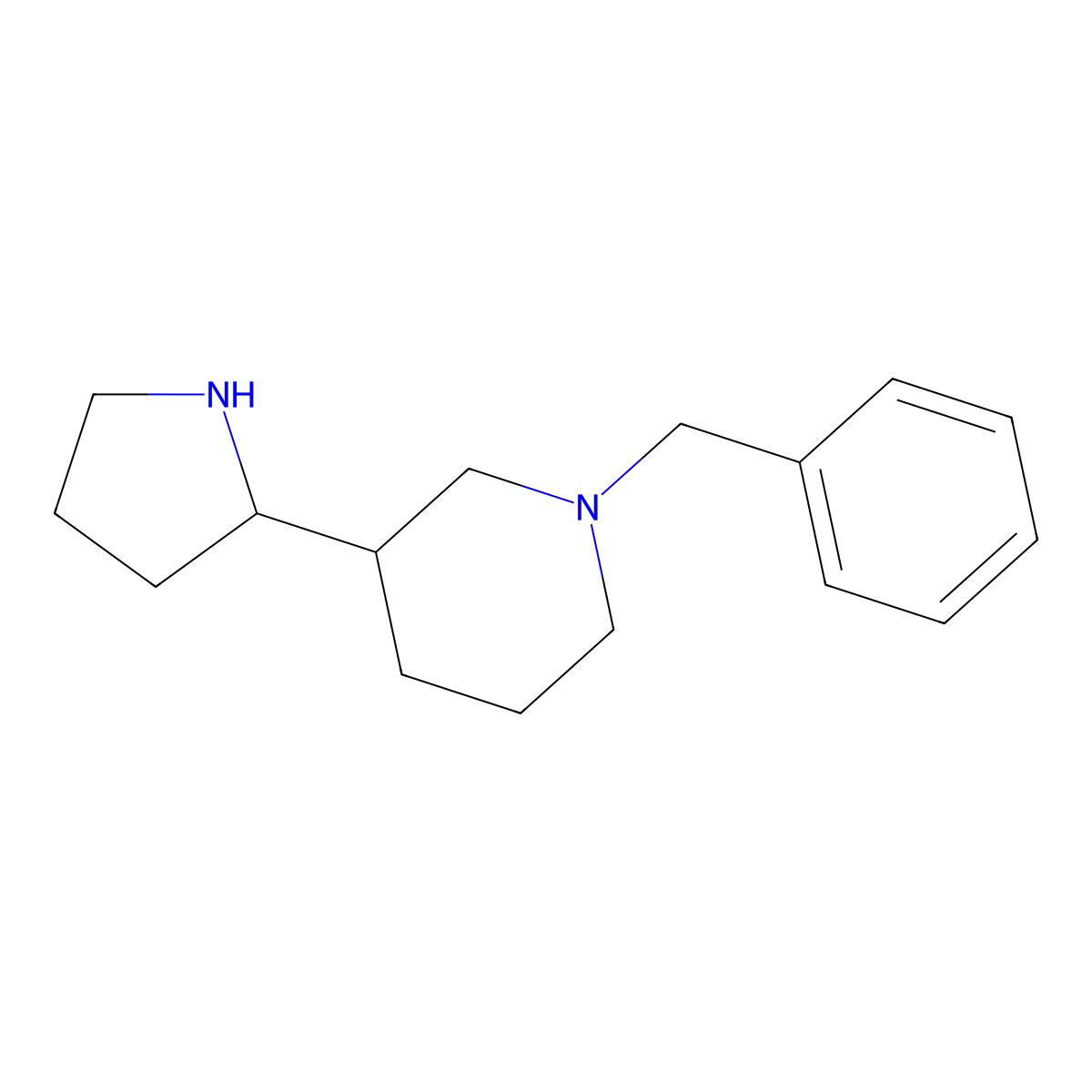 1-Benzyl-3-(pyrrolidin-2-yl)piperidine molecular structure, CAS 524674-29-1