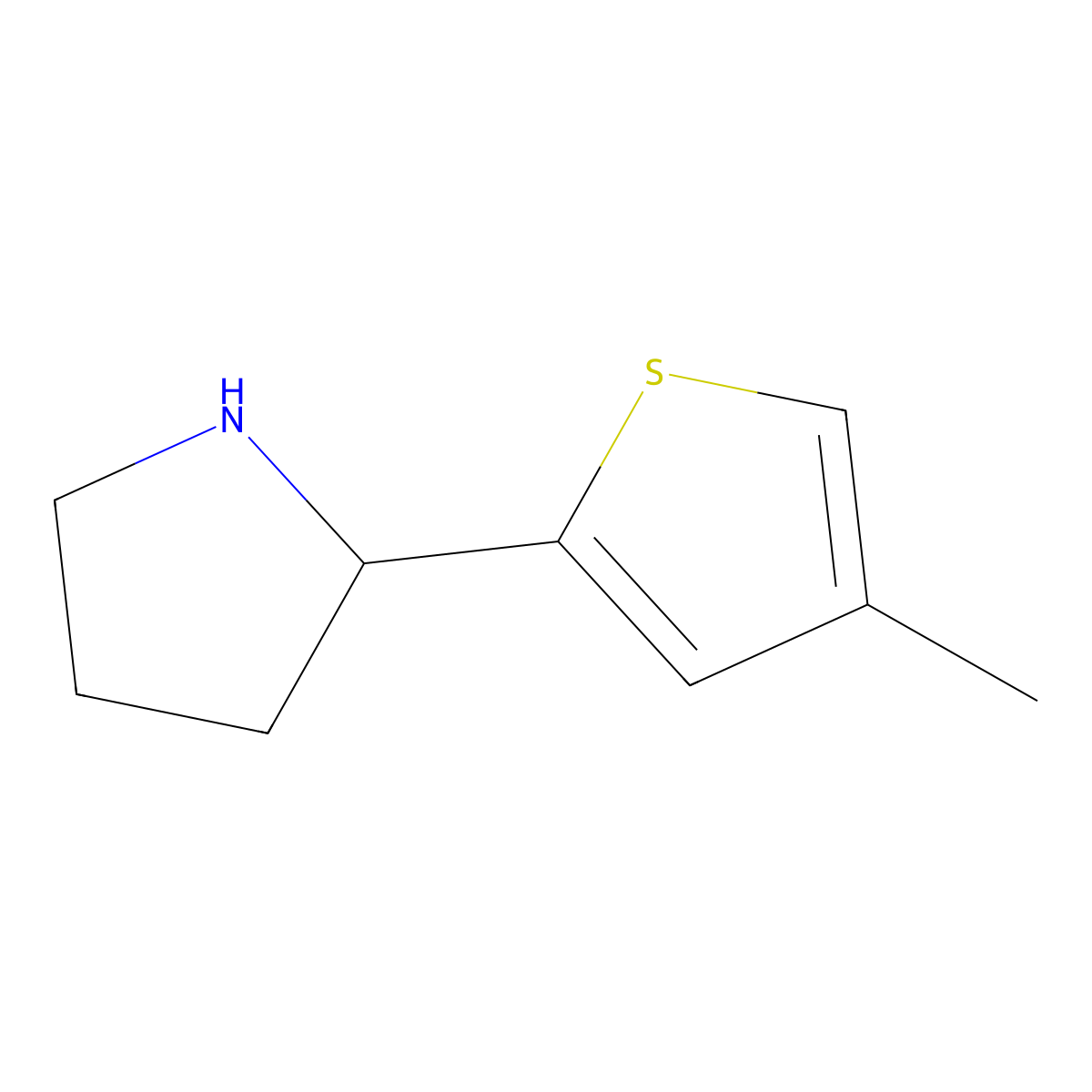 2-(4-Methylthiophen-2-yl)pyrrolidine molecular structure, CAS 524674-51-9