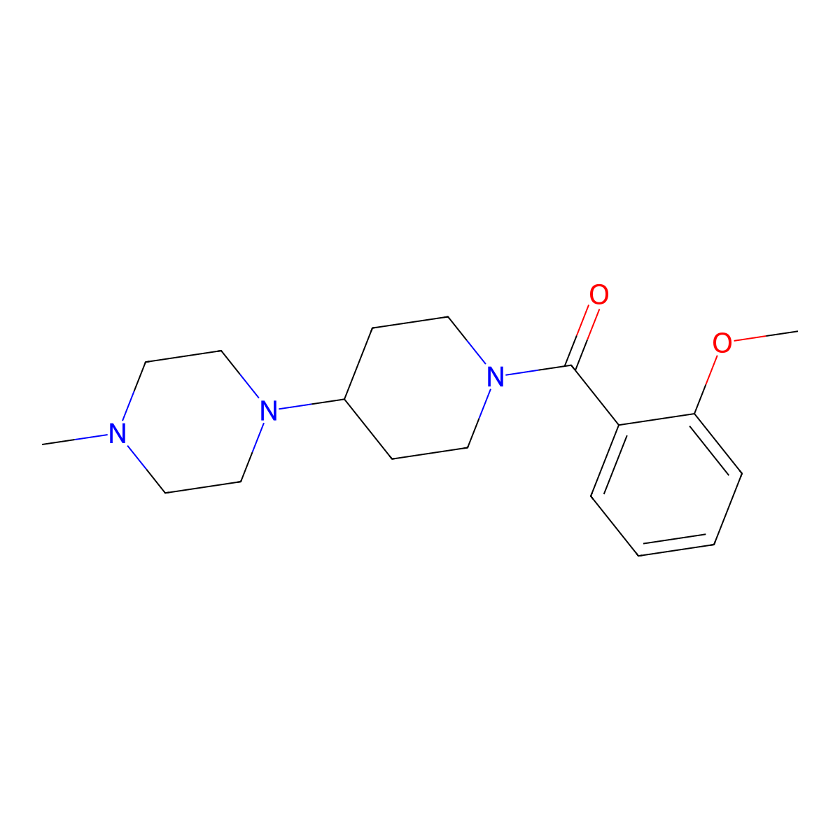 (2-Methoxyphenyl)-[4-(4-methylpiperazin-1-yl)piperidin-1-yl]methanone molecular structure, CAS 524675-62-5