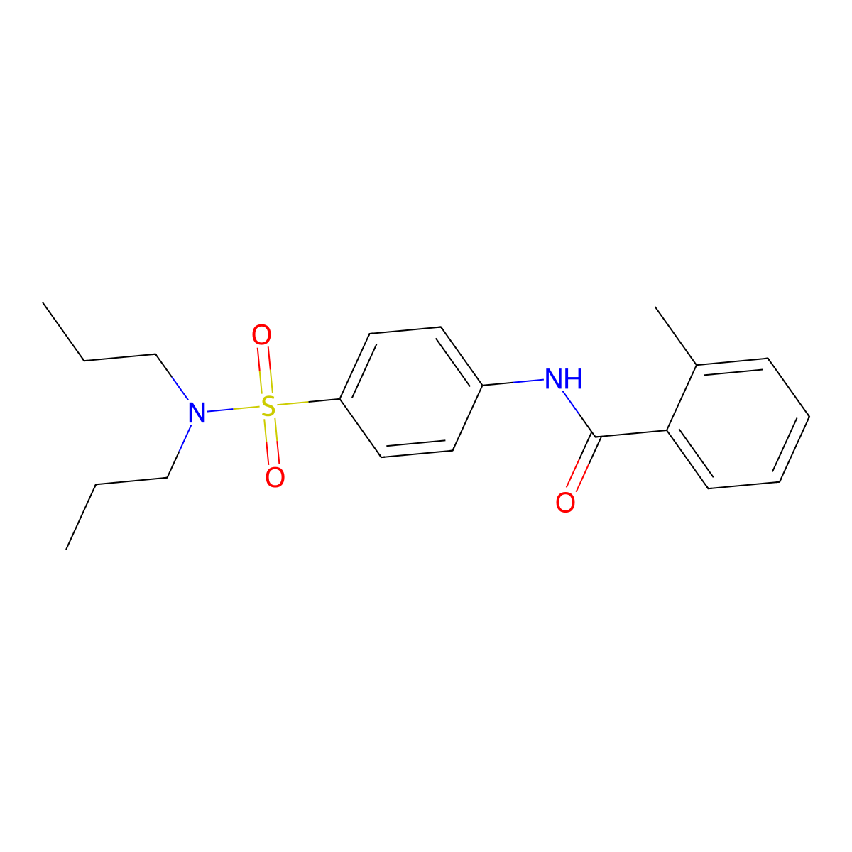 N-[4-(dipropylsulfamoyl)phenyl]-2-methylbenzamide molecular structure, CAS 524676-47-9