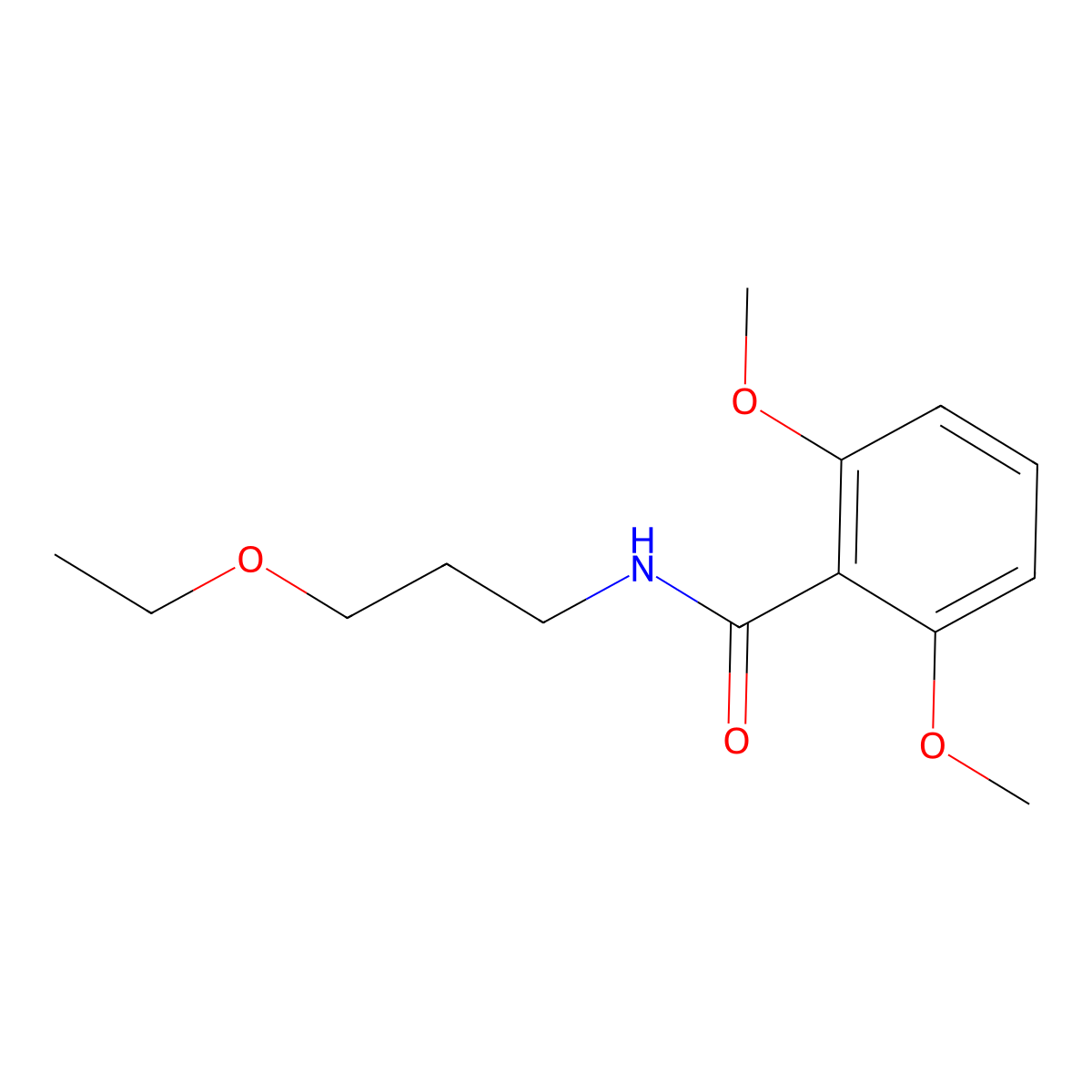 N-(3-ethoxypropyl)-2,6-dimethoxybenzamide molecular structure, CAS 524676-49-1