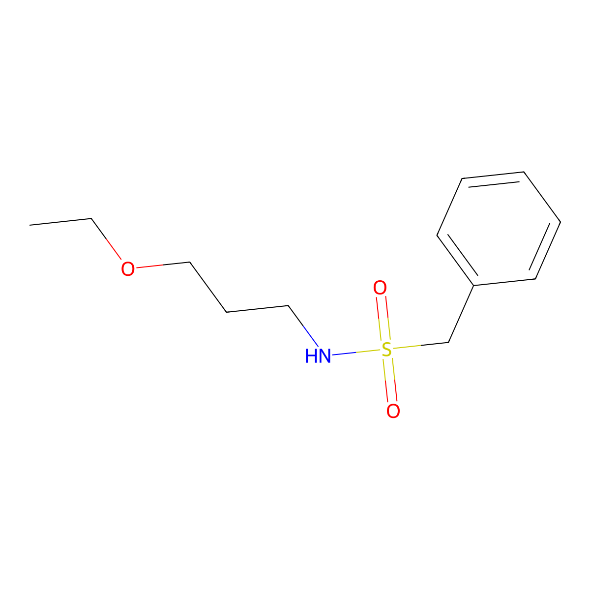 N-(3-ethoxypropyl)-1-phenylmethanesulfonamide molecular structure, CAS 524676-80-0