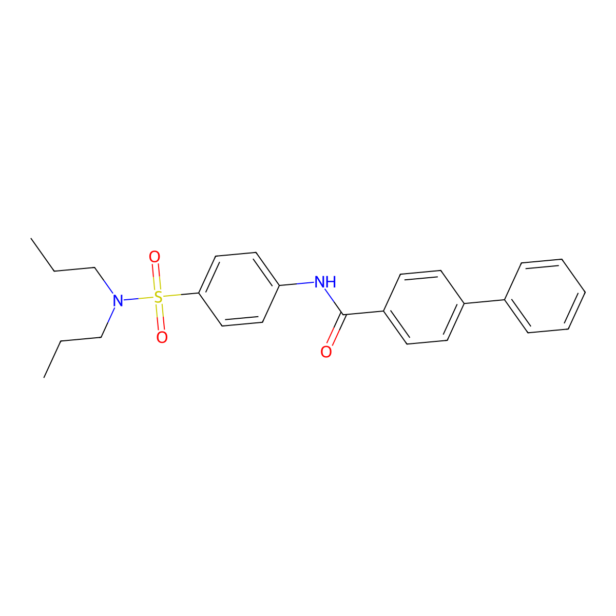 N-[4-(dipropylsulfamoyl)phenyl]-4-phenylbenzamide molecular structure, CAS 524677-05-2