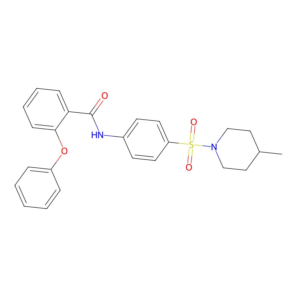 N-[4-(4-methylpiperidin-1-yl)sulfonylphenyl]-2-phenoxybenzamide molecular structure, CAS 524677-25-6