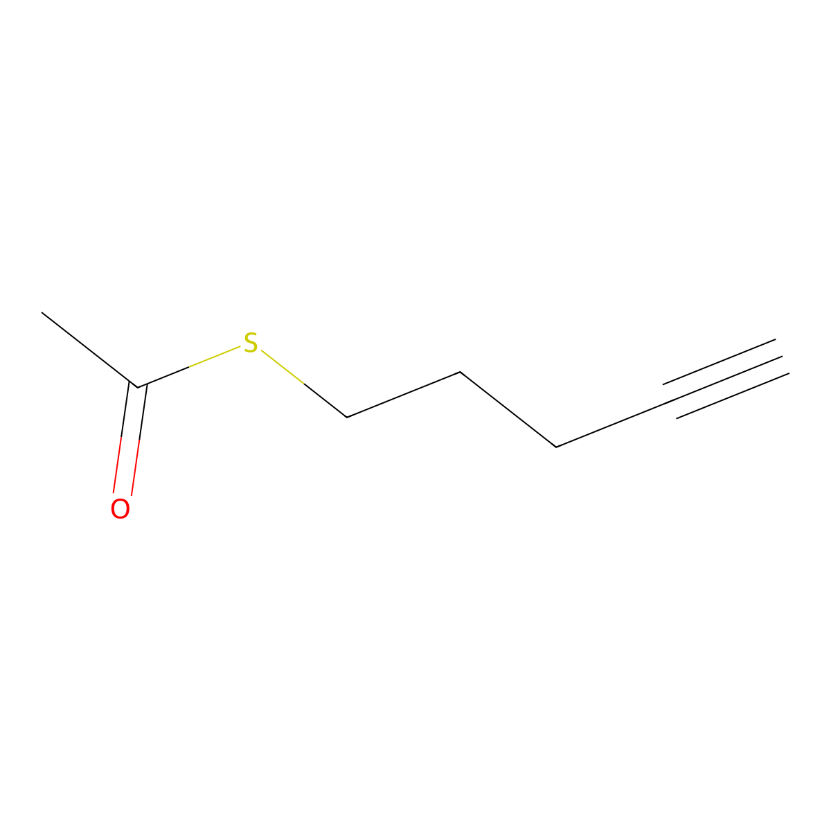 S-Pent-4-yn-1-yl Ethanethioate molecular structure, CAS 524689-75-6