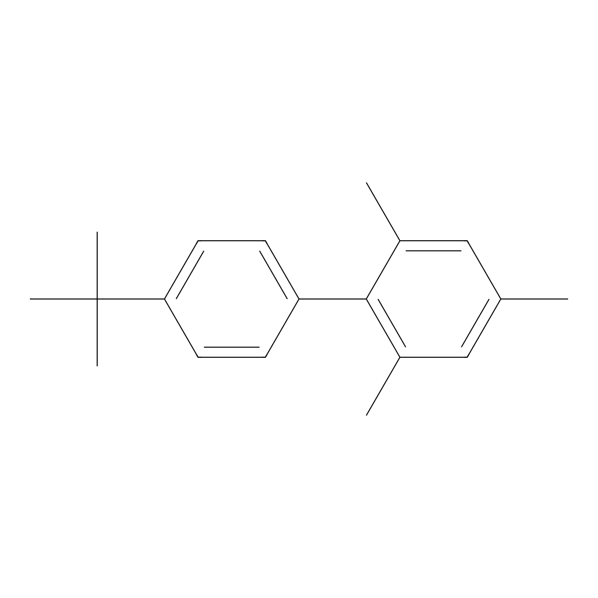 4'-tert-Butyl-2,4,6-trimethyl-1,1'-biphenyl molecular structure, CAS 524698-49-5