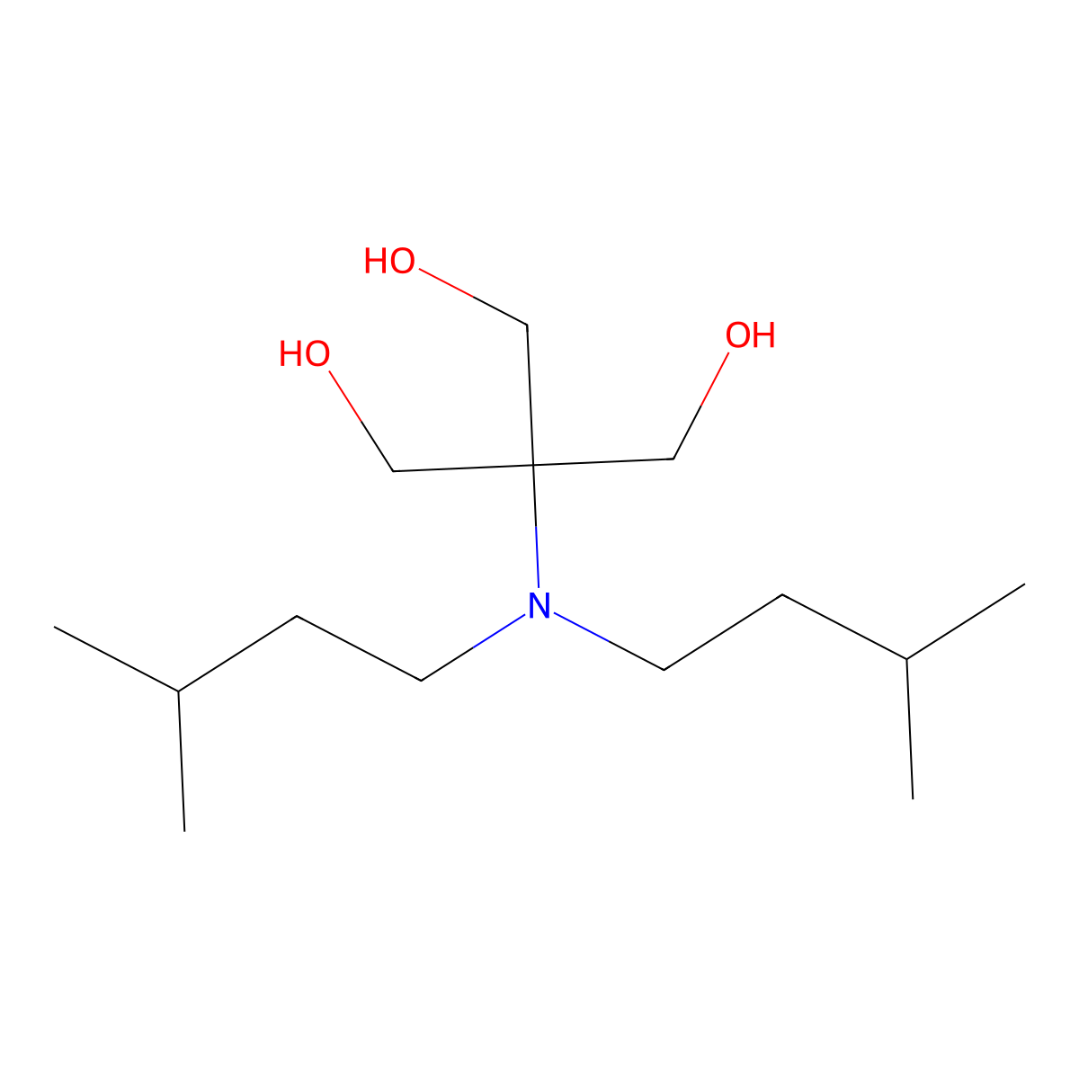 2-[Bis(3-methylbutyl)amino]-2-(hydroxymethyl)propane-1,3-diol molecular structure, CAS 5247-21-2