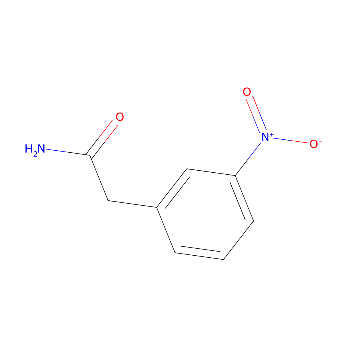 2-(3-Nitrophenyl)acetamide molecular structure, CAS 5247-25-6