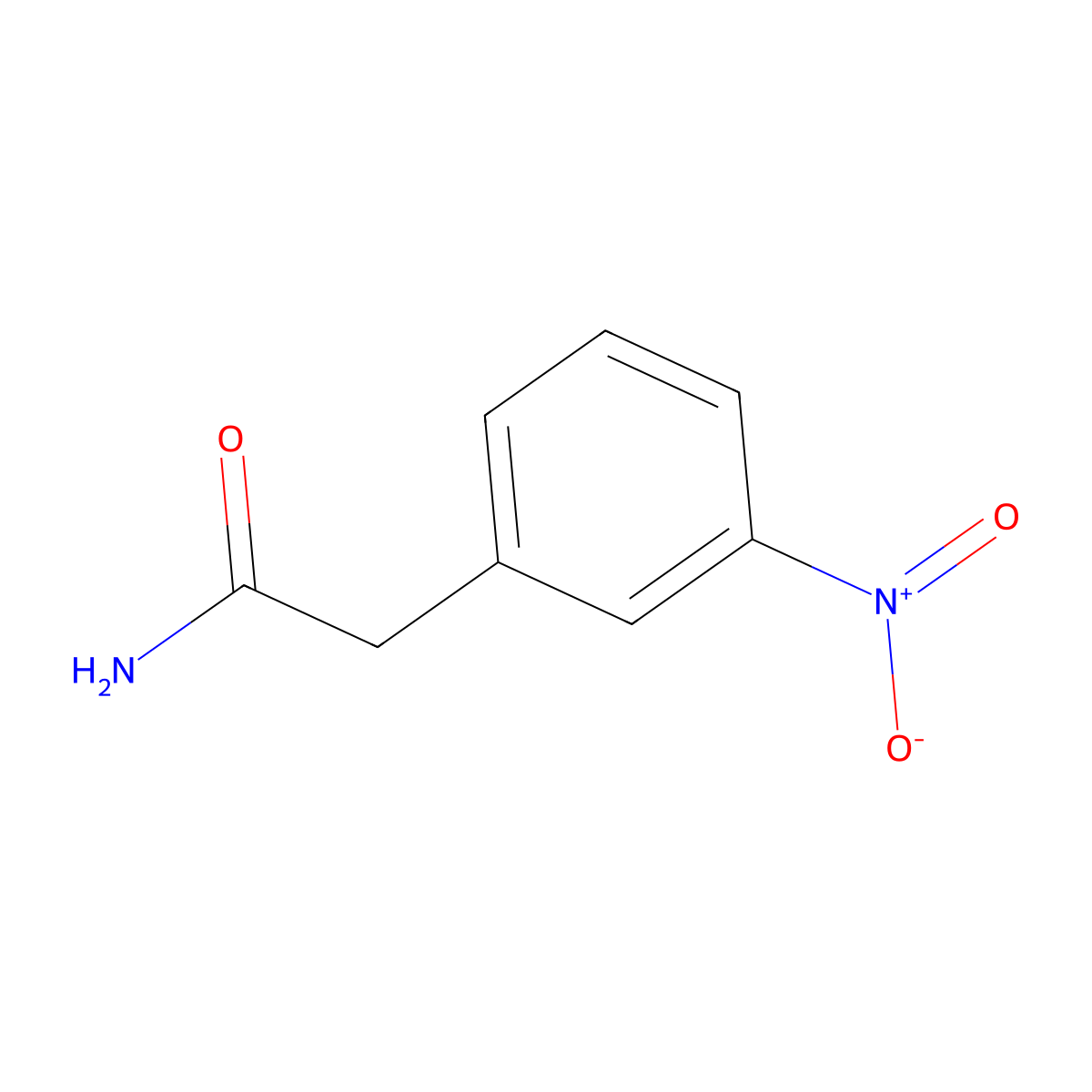 2-(3-Nitrophenyl)acetamide molecular structure, CAS 5247-25-6