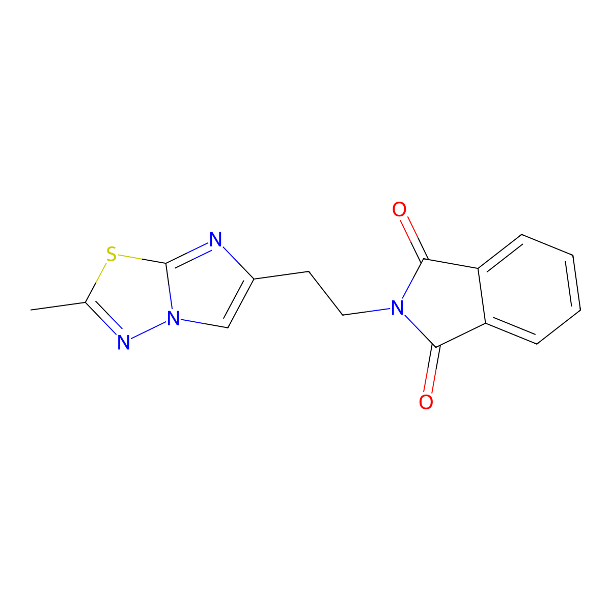 2-[2-(2-Methylimidazo[2,1-b][1,3,4]thiadiazol-6-yl)ethyl]-1H-isoindole-1,3(2H)-dione molecular structure, CAS 524704-32-3