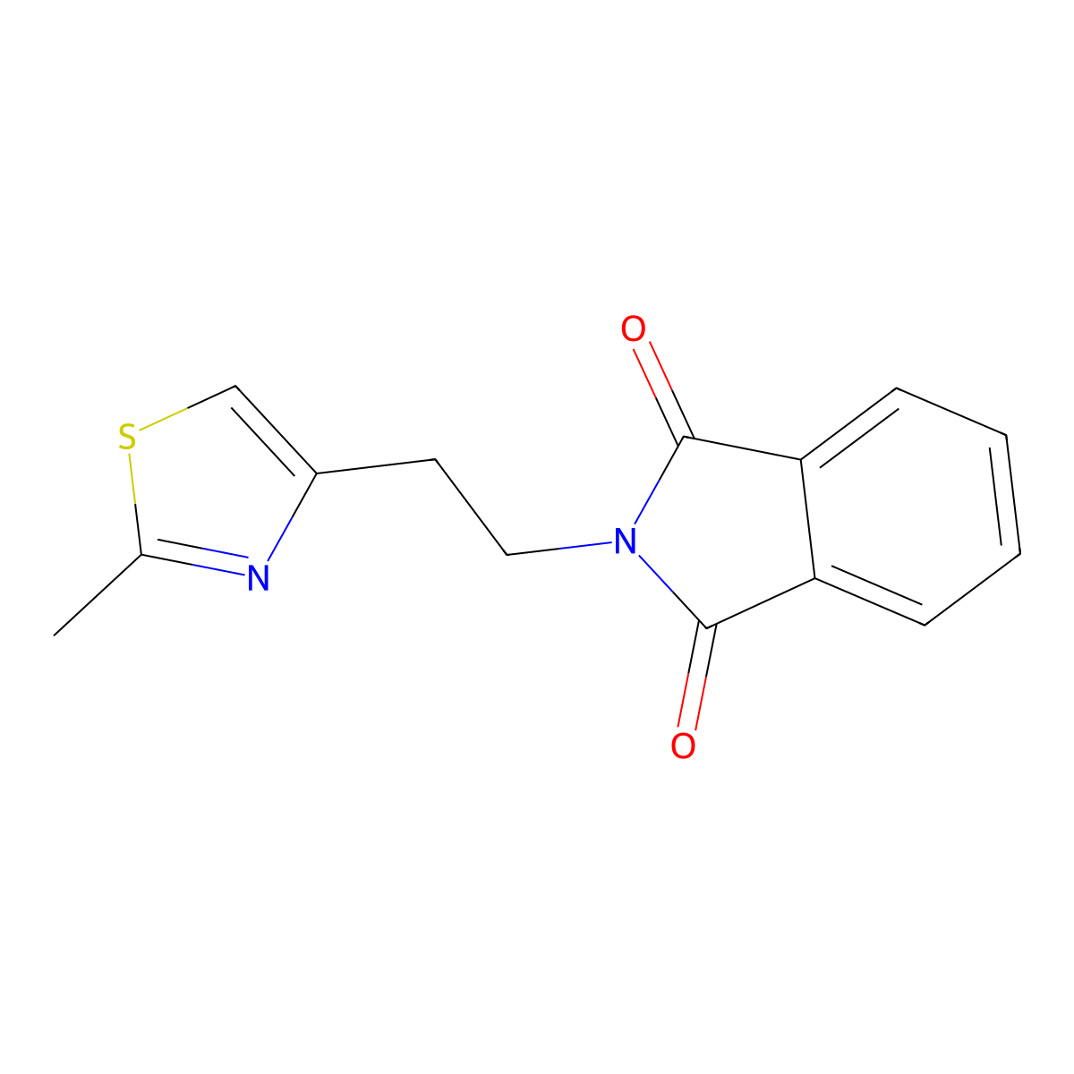 2-[2-(2-methyl-1,3-thiazol-4-yl)ethyl]-1H-isoindole-1,3(2H)-dione molecular structure, CAS 524704-33-4