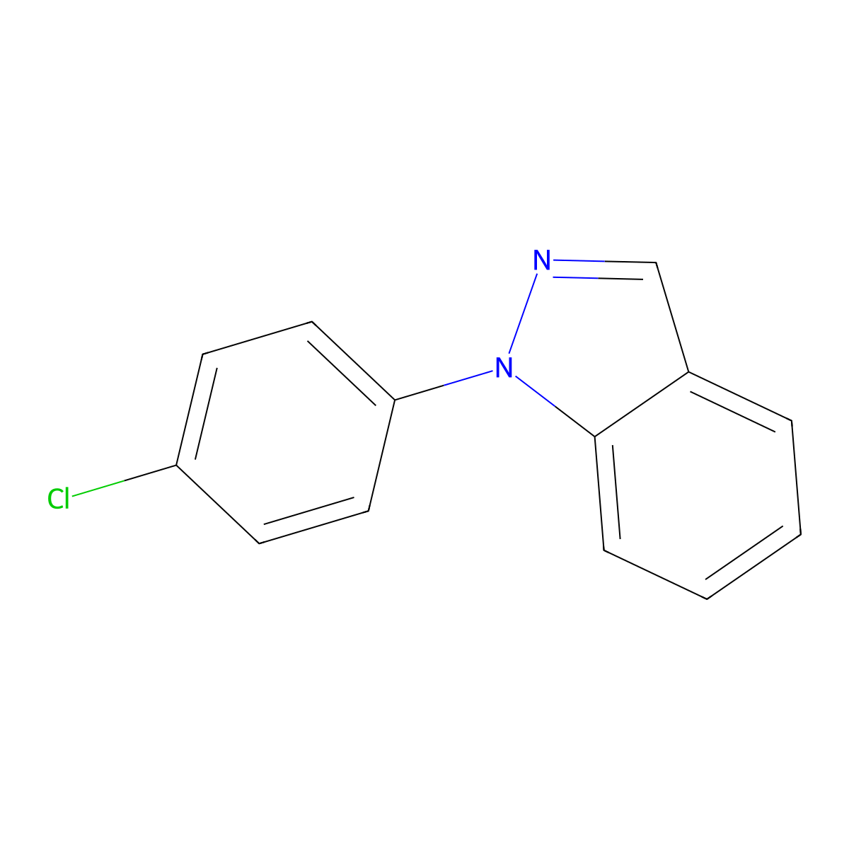 1-(4-Chlorophenyl)-1H-indazole molecular structure, CAS 52471-01-9