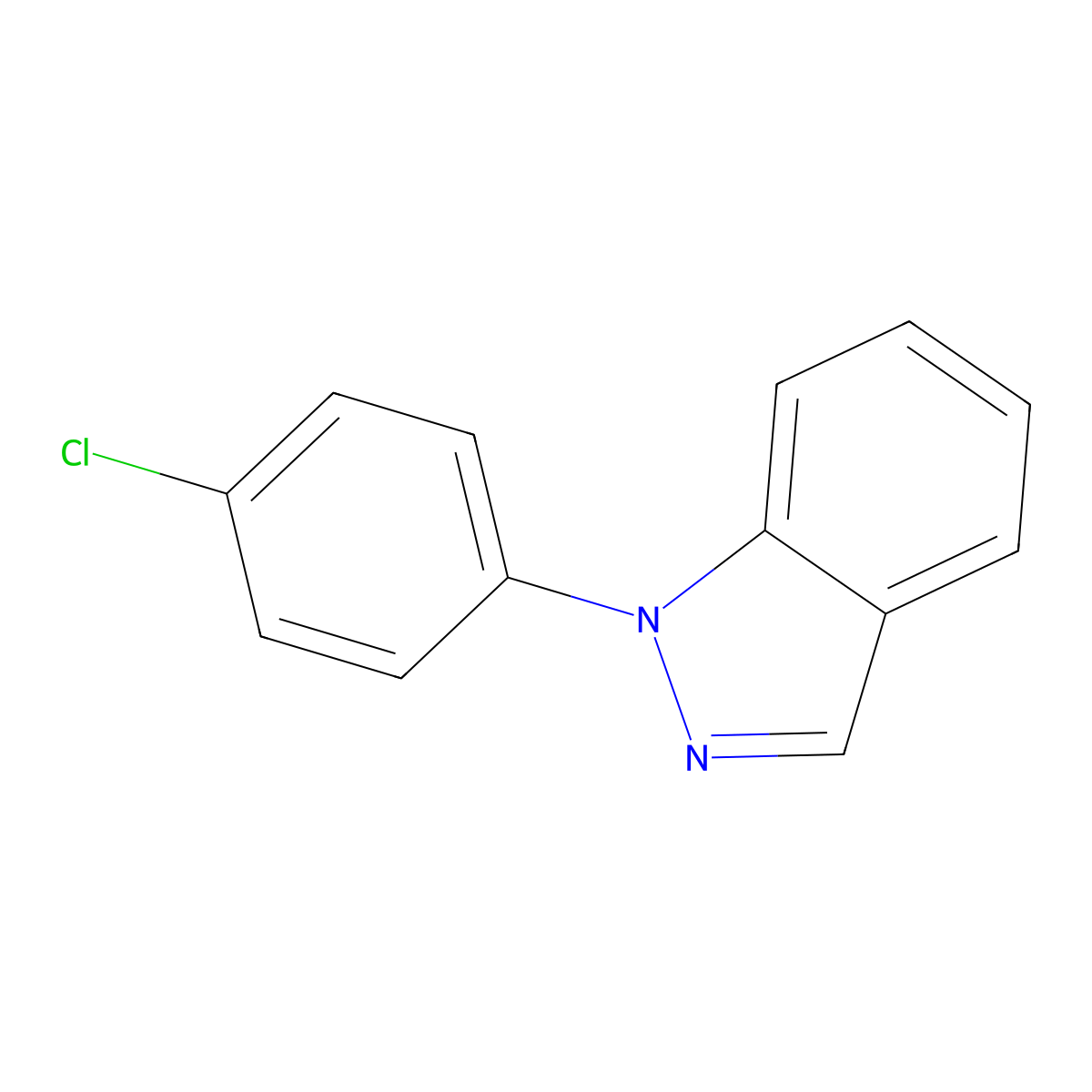 1-(4-Chlorophenyl)-1H-indazole molecular structure, CAS 52471-01-9