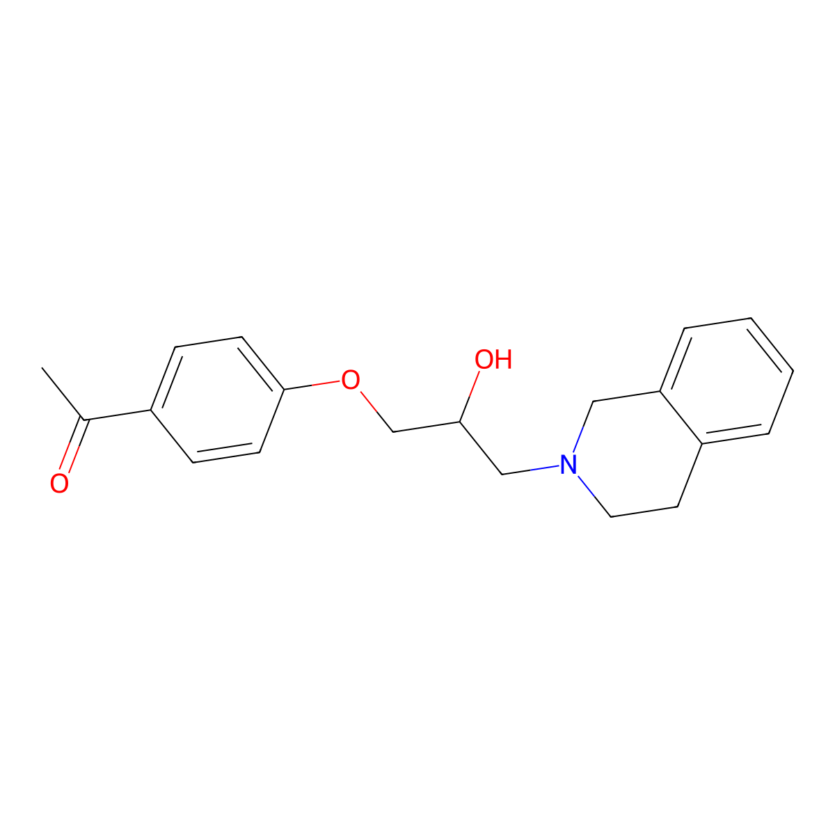 1-{4-[3-(3,4-dihydroisoquinolin-2(1H)-yl)-2-hydroxypropoxy]phenyl}ethanone molecular structure, CAS 524710-91-6