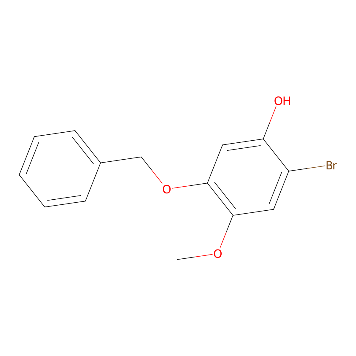 5-(Benzyloxy)-2-bromo-4-methoxyphenol molecular structure, CAS 524713-42-6