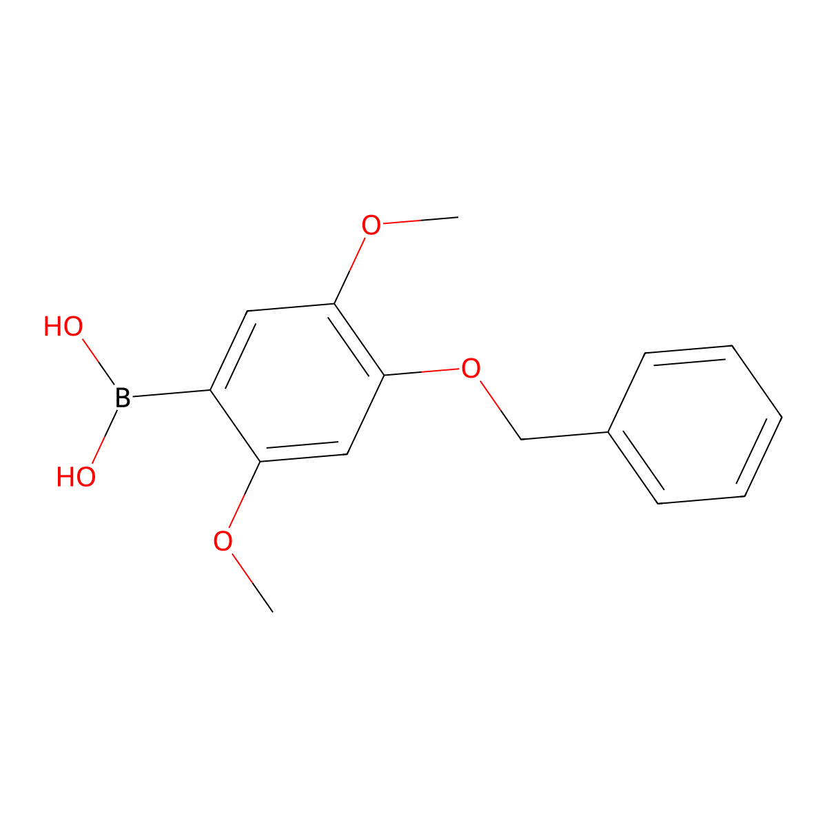 (4-(Benzyloxy)-2,5-dimethoxyphenyl)boronic acid molecular structure, CAS 524713-44-8