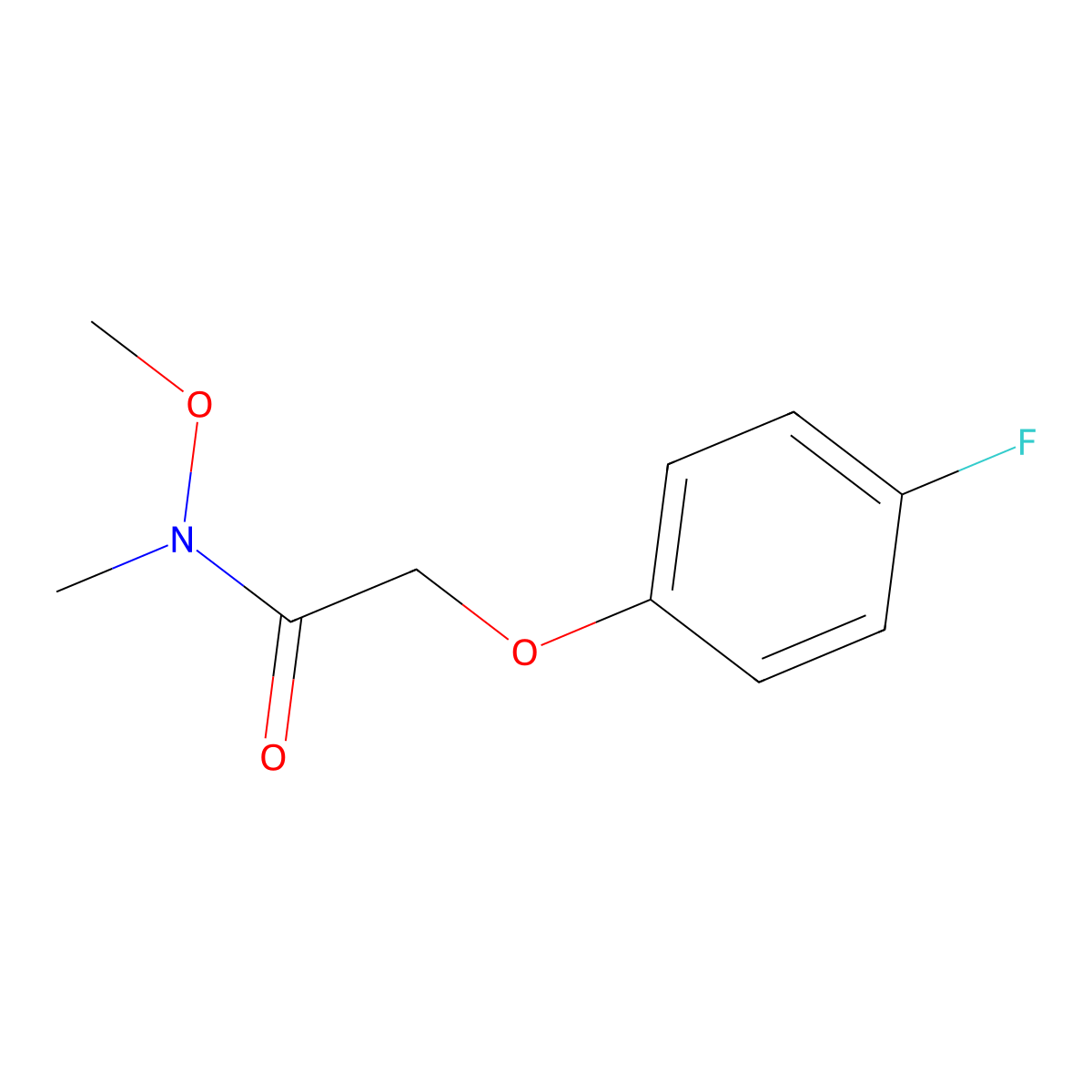 2-(4-fluorophenoxy)-N-methoxy-N-methylacetamide molecular structure, CAS 524713-99-3