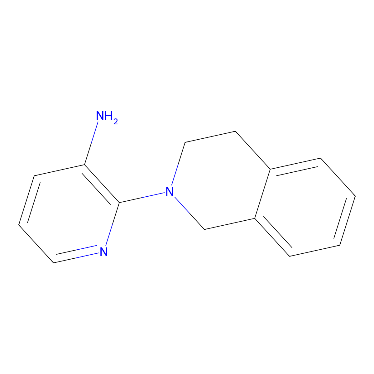 2-[3,4-Dihydro-2(1H)-isoquinolinyl]-3-pyridinamine molecular structure, CAS 524718-18-1