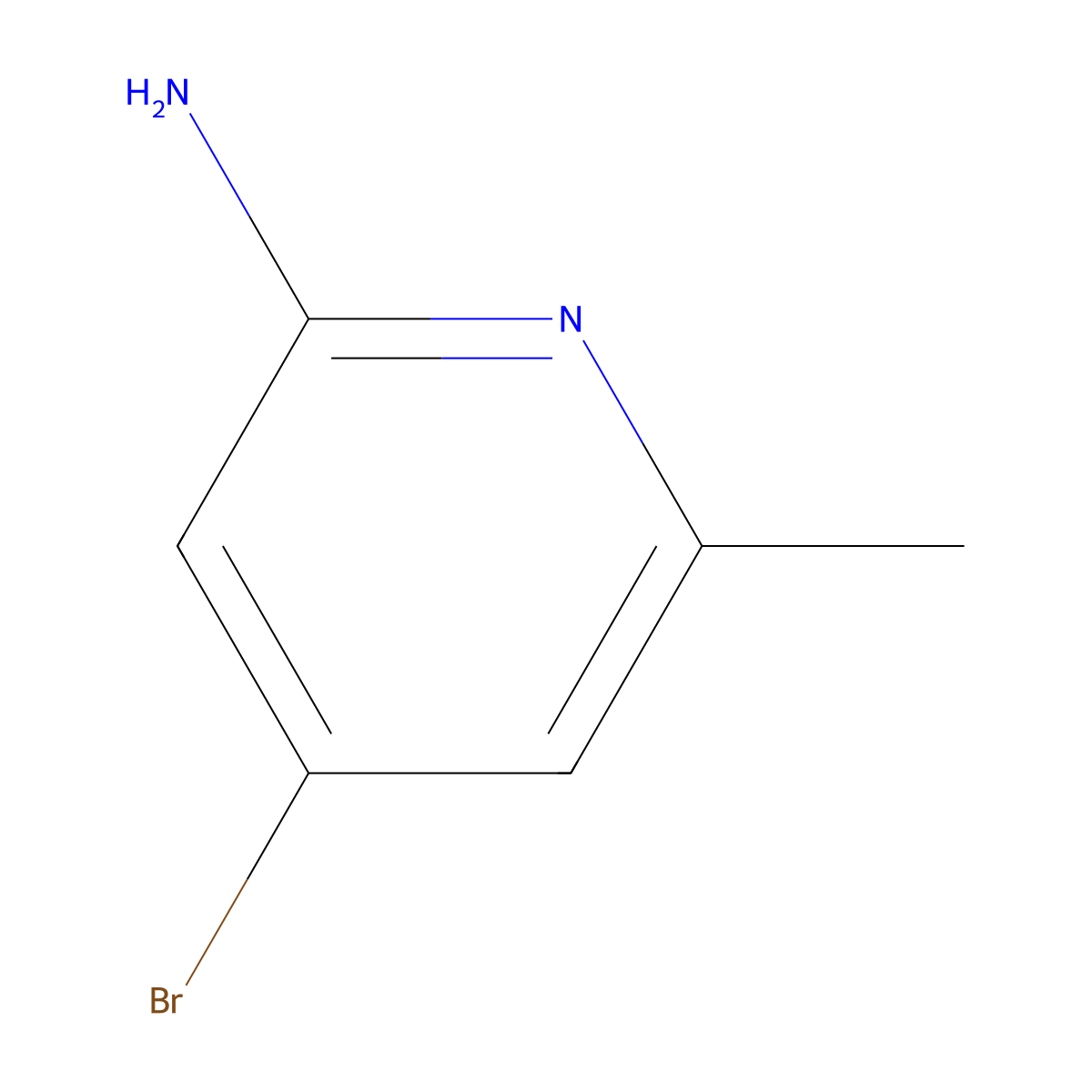 4-Bromo-6-methylpyridin-2-amine molecular structure, CAS 524718-27-2