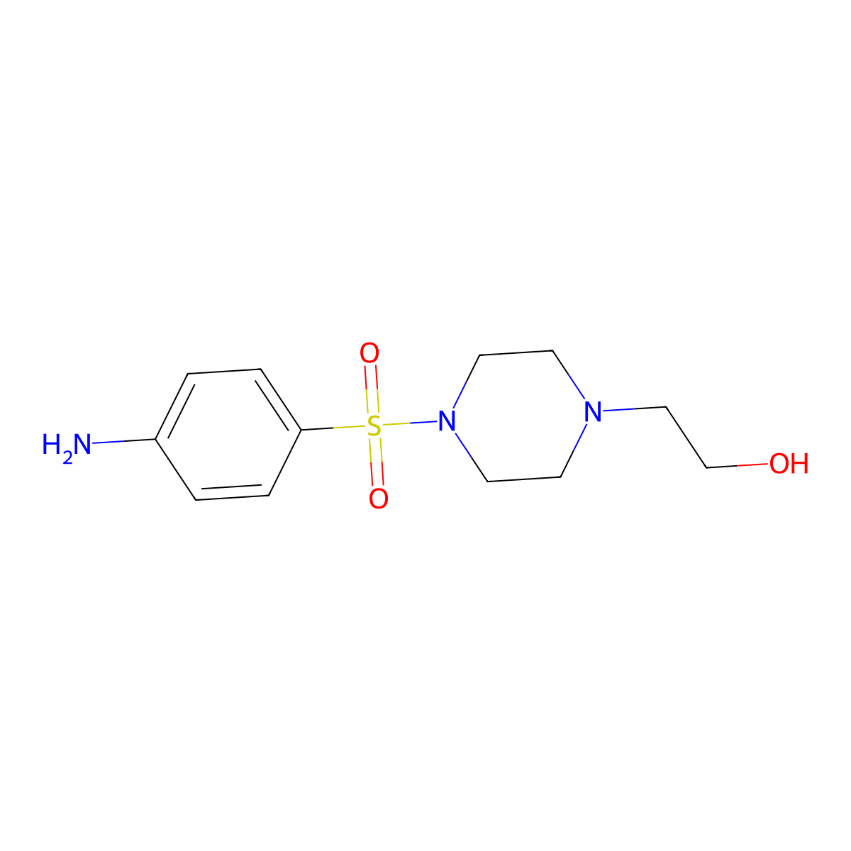 2-(4-((4-Aminophenyl)sulfonyl)piperazin-1-yl)ethanol molecular structure, CAS 524718-94-3