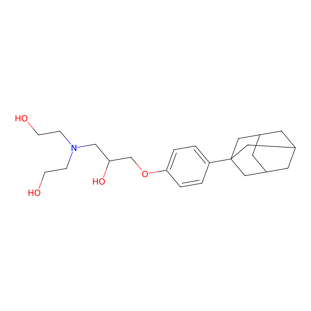 1-[4-(Adamantan-1-yl)phenoxy]-3-[bis(2-hydroxyethyl)amino]propan-2-ol molecular structure, CAS 524721-00-4
