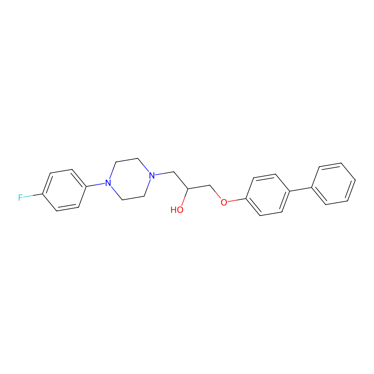 1-[4-(4-Fluorophenyl)piperazinyl]-3-(4-phenylphenoxy)propan-2-ol molecular structure, CAS 524723-95-3