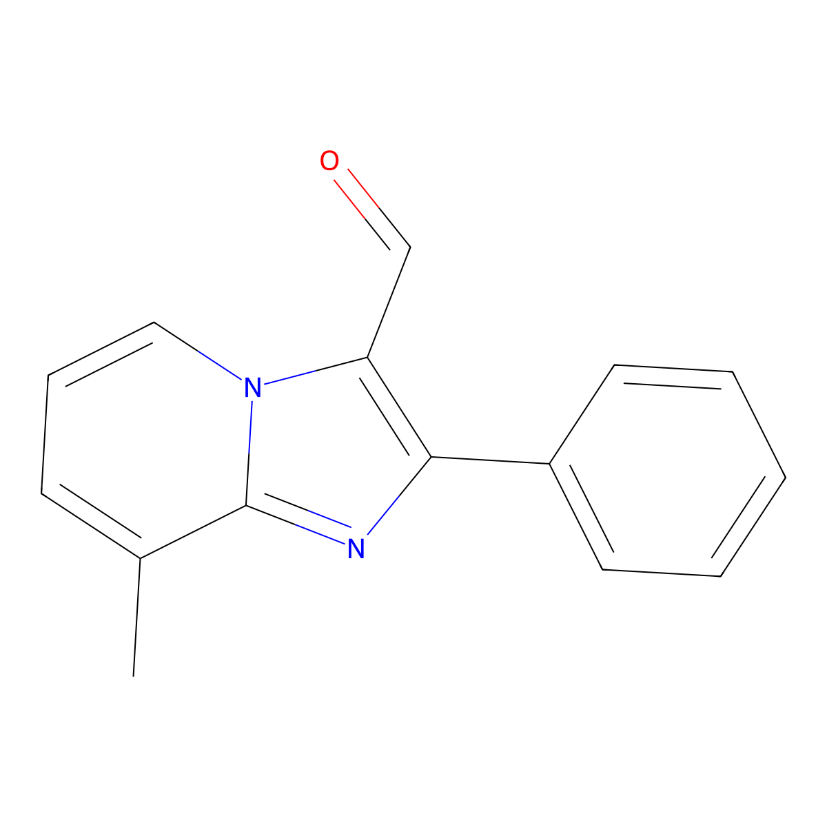 8-Methyl-2-phenylimidazo[1,2-a]pyridine-3-carbaldehyde molecular structure, CAS 524724-72-9