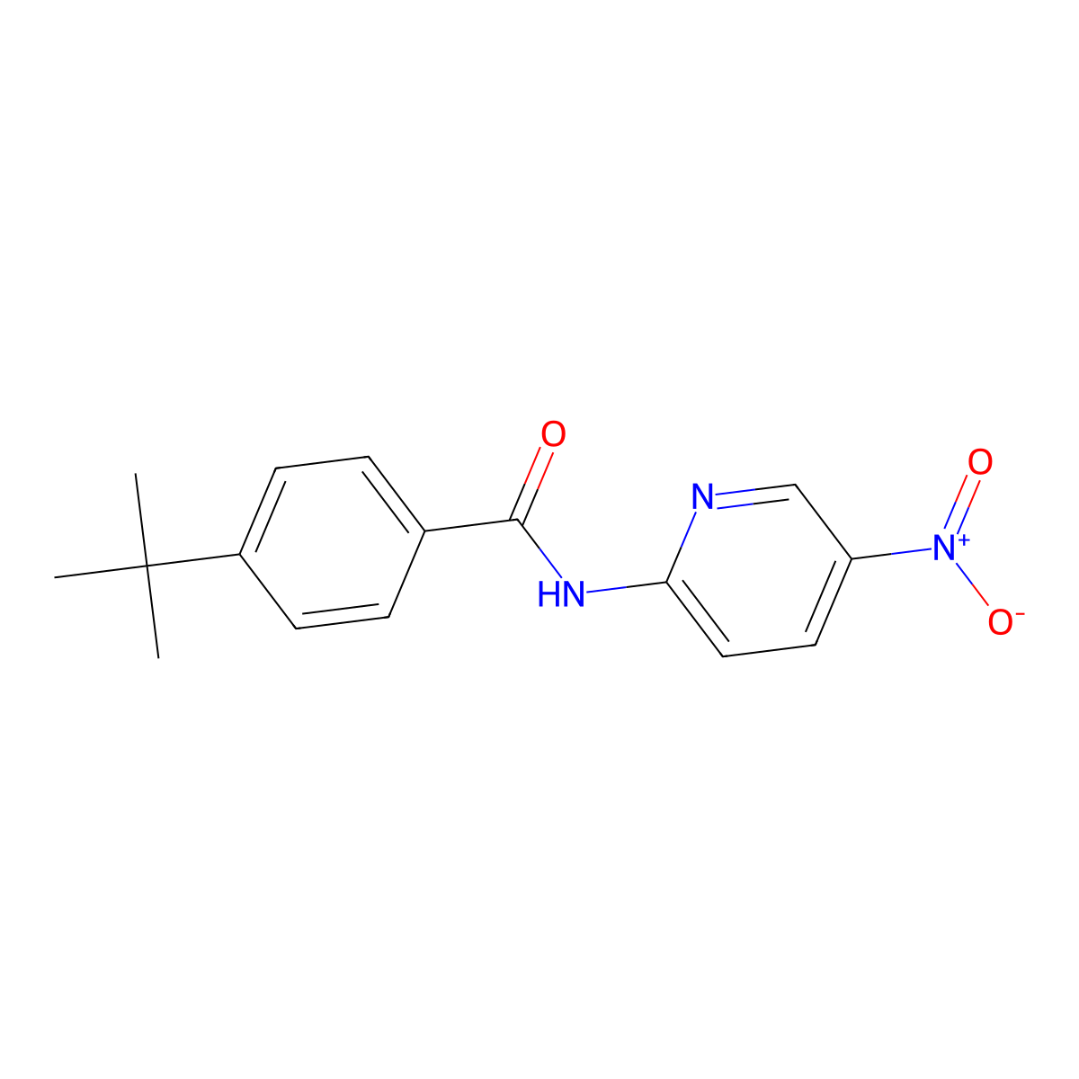 4-tert-butyl-N-(5-nitropyridin-2-yl)benzamide molecular structure, CAS 524725-86-8