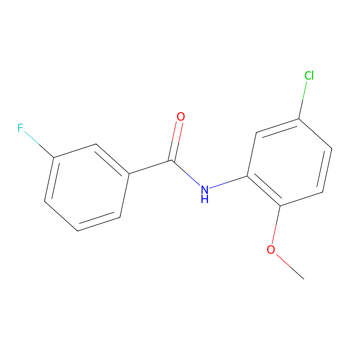 N-(5-chloro-2-methoxyphenyl)-3-fluorobenzamide molecular structure, CAS 524726-53-2