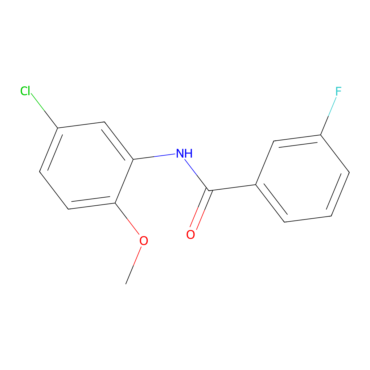 N-(5-chloro-2-methoxyphenyl)-3-fluorobenzamide molecular structure, CAS 524726-53-2
