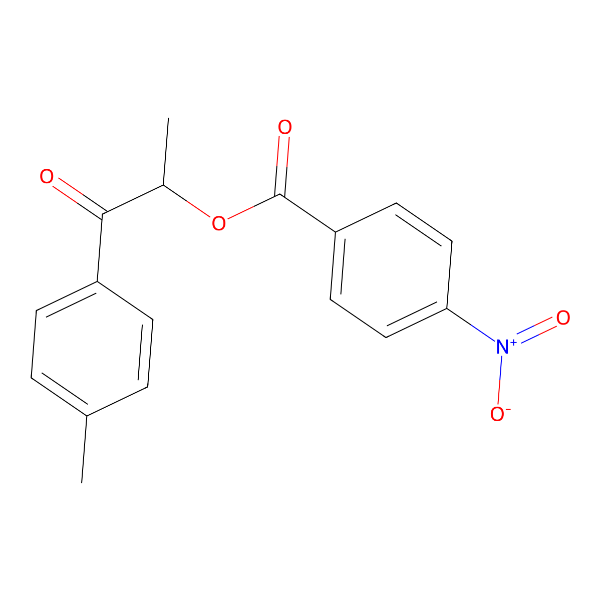 1-(4-Methylphenyl)-1-oxopropan-2-yl 4-nitrobenzoate molecular structure, CAS 524727-33-1