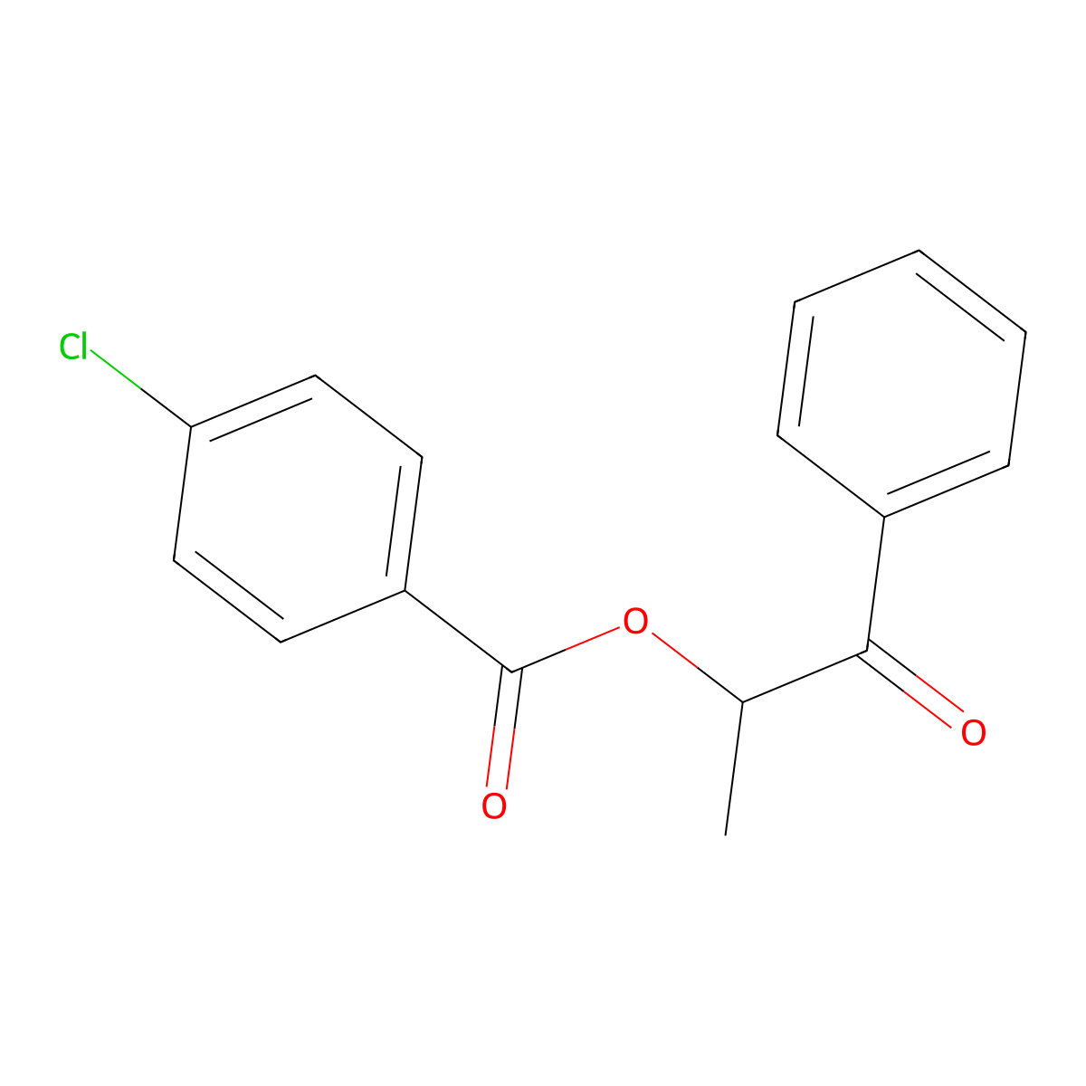 1-Oxo-1-phenylpropan-2-yl 4-chlorobenzoate molecular structure, CAS 524727-36-4
