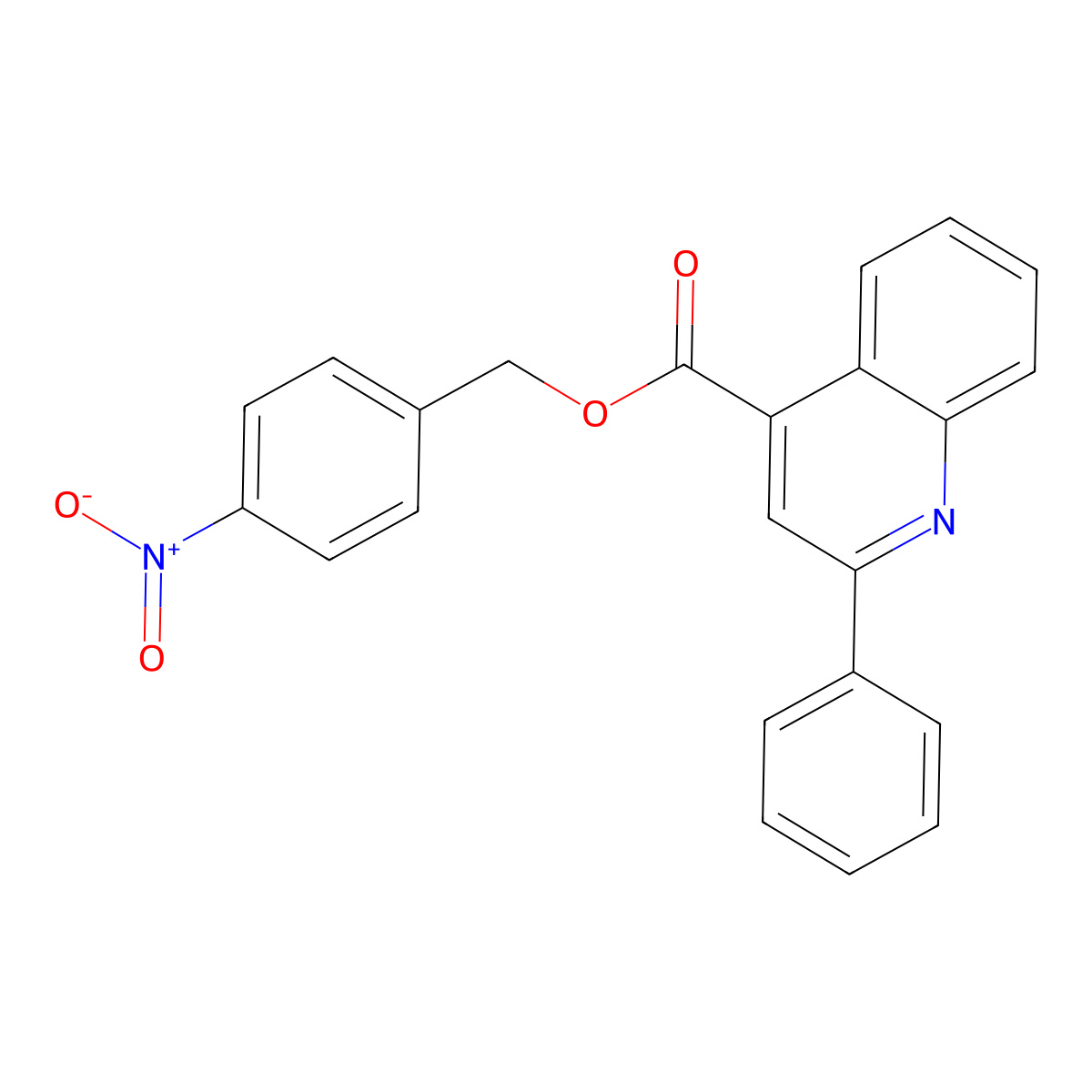 (4-Nitrophenyl)methyl 2-phenylquinoline-4-carboxylate molecular structure, CAS 524727-56-8