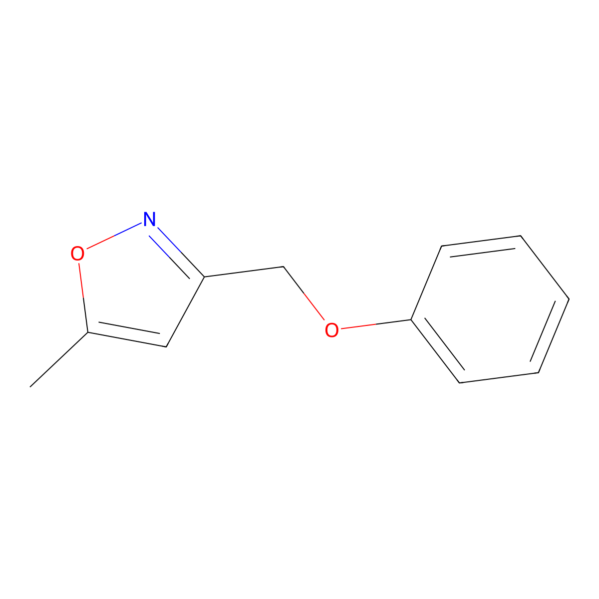 5-Methyl-3-(phenoxymethyl)-1,2-oxazole molecular structure, CAS 524729-27-9