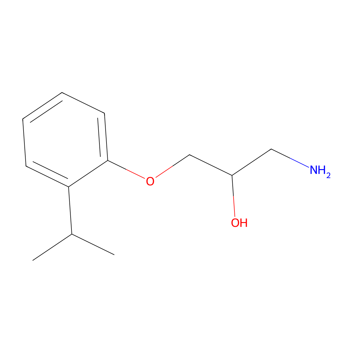 1-Amino-3-(2-isopropyl-phenoxy)-propan-2-ol molecular structure, CAS 524730-42-5