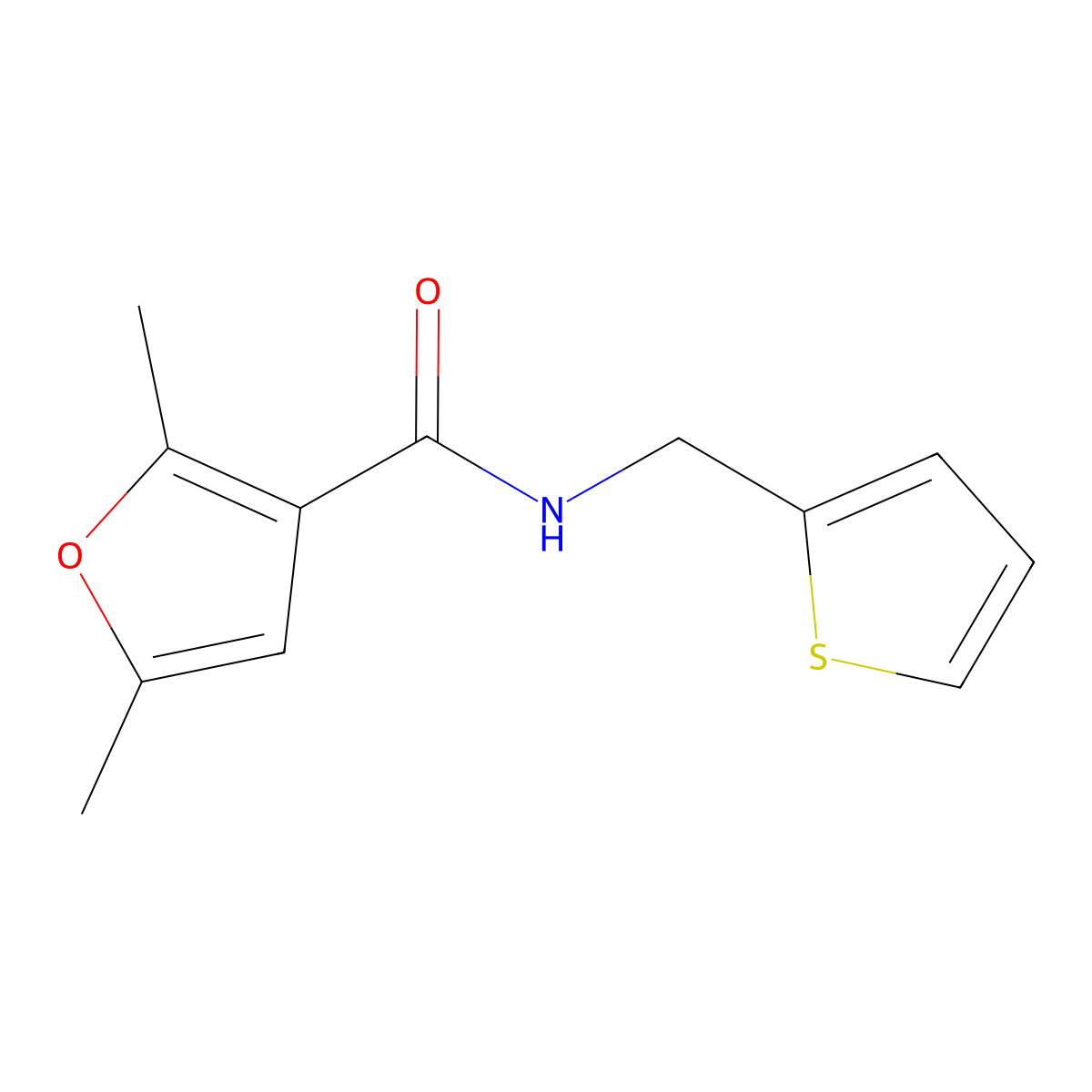 2,5-dimethyl-N-(thiophen-2-ylmethyl)furan-3-carboxamide molecular structure, CAS 524732-89-6