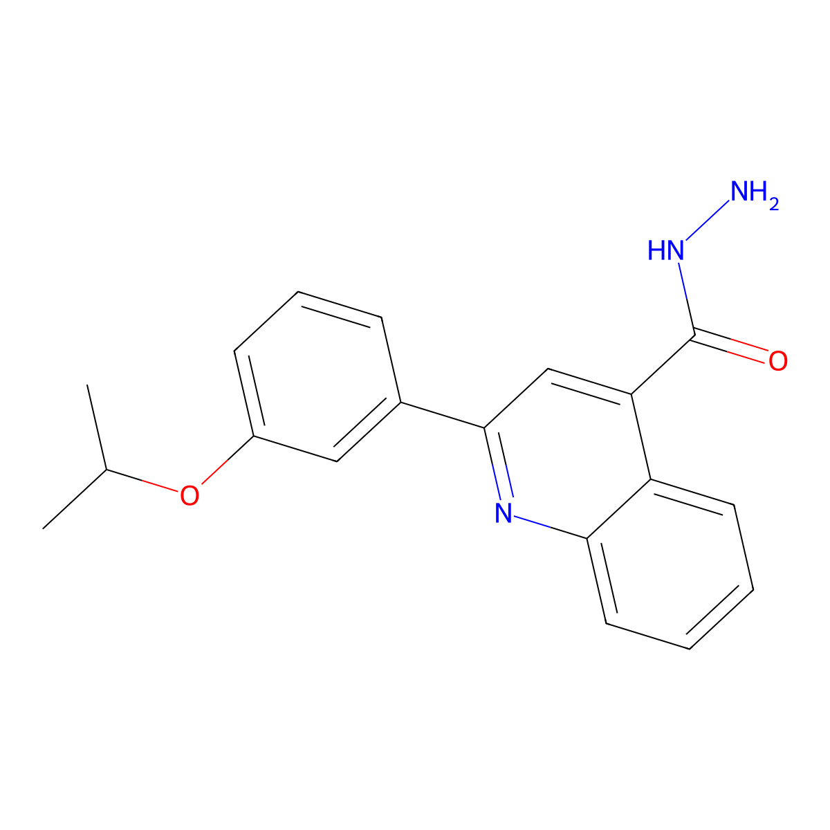2-(3-Isopropoxyphenyl)quinoline-4-carbohydrazide molecular structure, CAS 524733-45-7