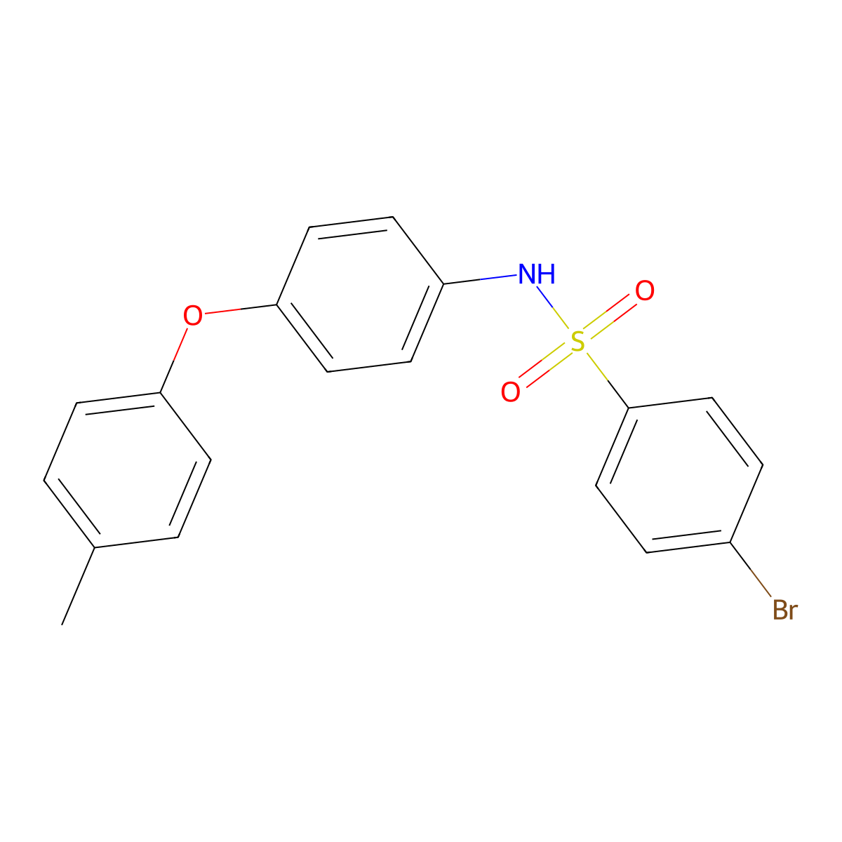 4-bromo-N-[4-(4-methylphenoxy)phenyl]benzenesulfonamide molecular structure, CAS 524739-67-1